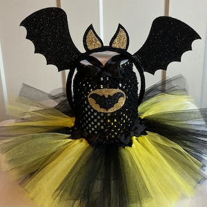 Baby Halloween Costume,  Baby BAT Tutu Costume, READY to SHIP