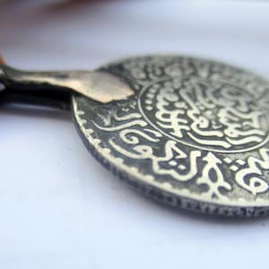 Silver Coin - coin 1321 - Morocco Silver Jewelry Necklace Amulet Islam Money Dirham Calligraphy Ornaments Arabesques
