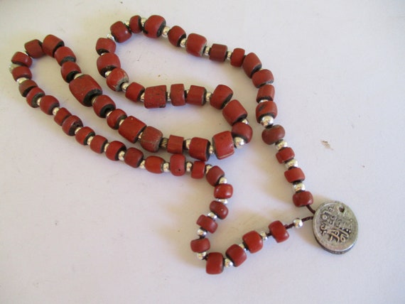 Necklace Necklace Venetian Historical Antique Red… - image 5