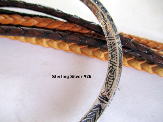 Sterling silver bangle cuff twisted hallmark hall… - image 10