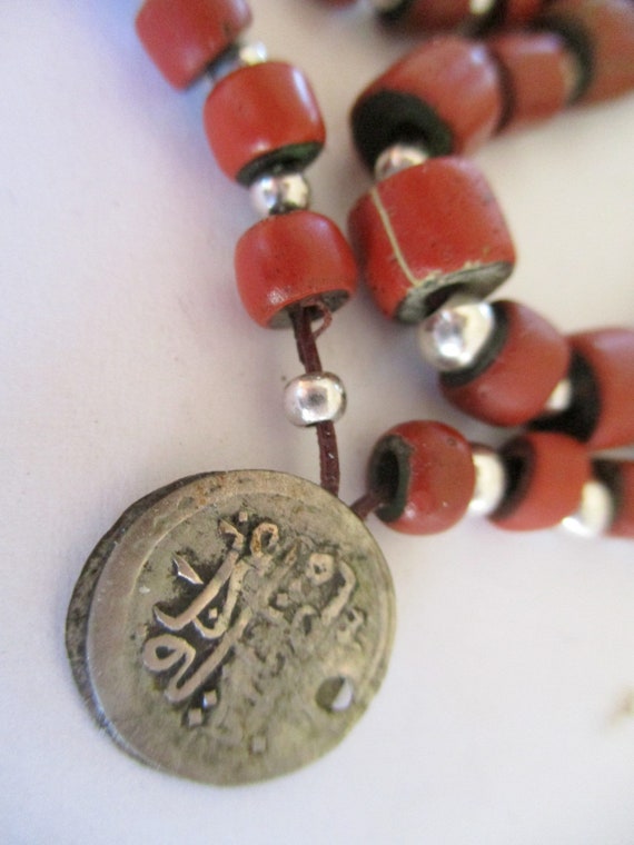 Necklace Necklace Venetian Historical Antique Red… - image 6