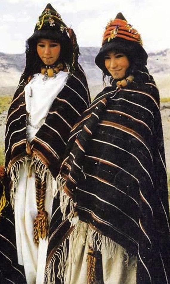 Handira Cape Cloak Wool Berber Burnus Woman Atlas… - image 1