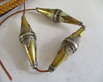 Silver beads Gold Handmade Turkmenistan Tekke India Asia Turkmen Turkoman Afghanistan ethnic Bilezik Bead ORFÈVRE Belyzik