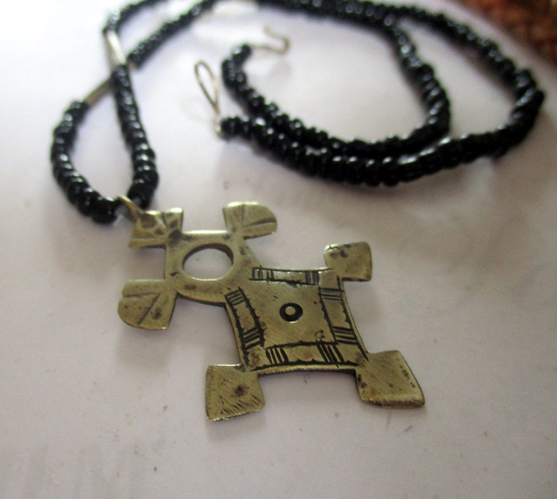 Tuareg Cross of the South Agades Islam Onyx Necklace Africa Etsy