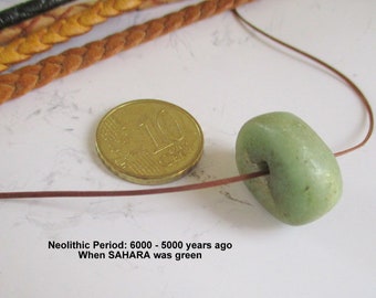 Edad de Piedra NEOLÍTICA Antigüedad - aprox. 6000 años - natural Collar de amazonita genuina natural collar de cuentas verdes neolíticas