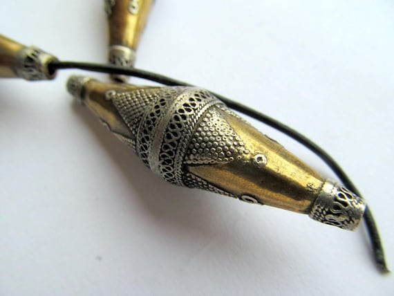 old silver Bilezik Bead ORFÈVRE Gold Turkmenistan… - image 1