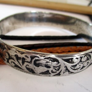 Bangle Berber Tuareg Morocco Touareg Sahara Marrakech Tifinagh Heart Love Sterling Silver Mogador Jewelry Cuff