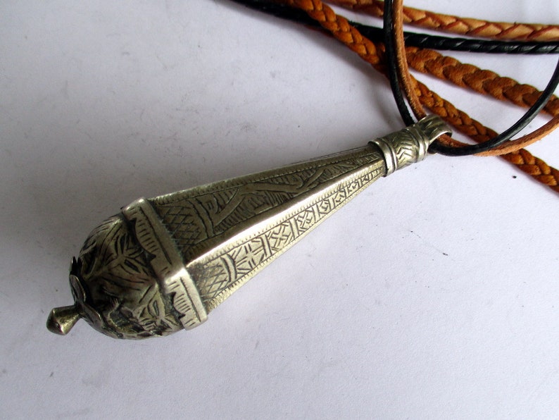 Old Sterling Silver Prayer box Medallion Flacon Marrakech Faouzi Touka Berber tribal Algeria Morocco Prayer Storage