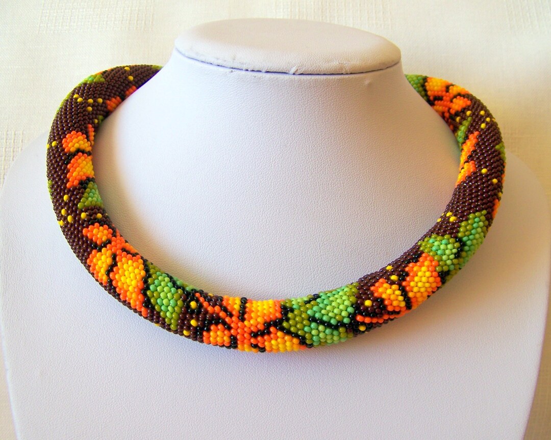 Autumn Grove Beaded Necklace