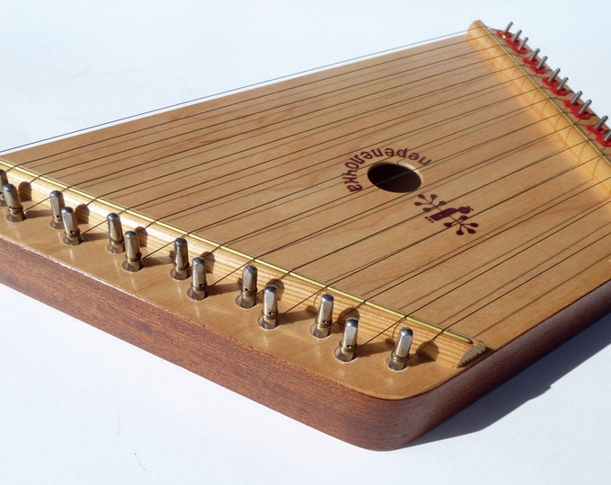 Vintage Nepenenoyka Lap Harp Zither 15 String Music Maker Instrument Made in the Repultic of