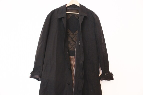 Canda Vintage Viscose Black Trench Coat