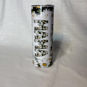 MAMA 20oz insulated tumbler, daisy, gift for her, coffee lover, Insulated tumbler, Mothers Day gift, unique gift, Birthday gift, water cup
