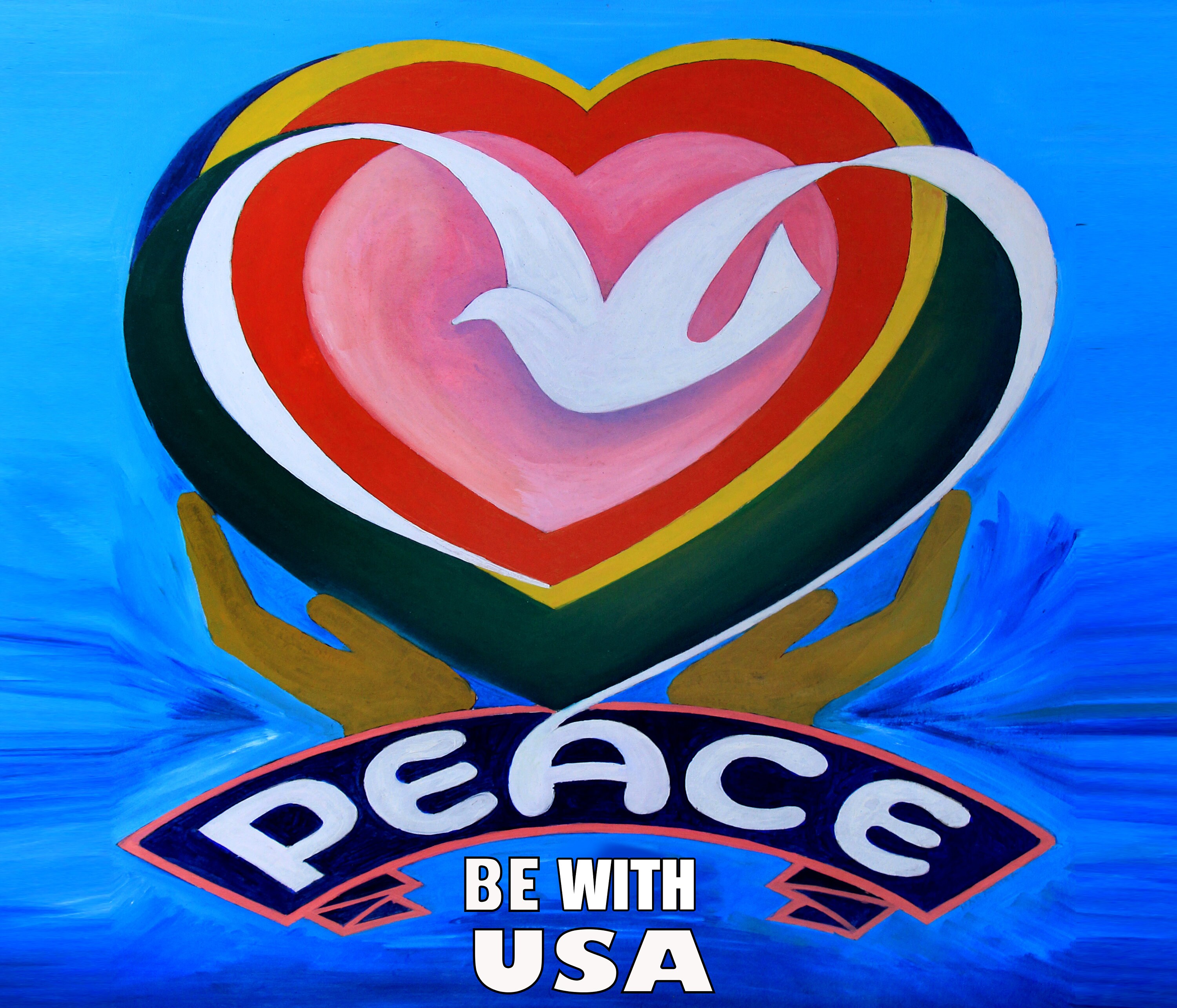 Peace Be With USA Wall Decor USA Digital Art Wall Decors Etsy