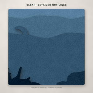 Lighthouse Shadow Box SVG, Layered Lighthouse SVG Files, 3D Papercut Cricut Cut File, Twilight Teal image 7