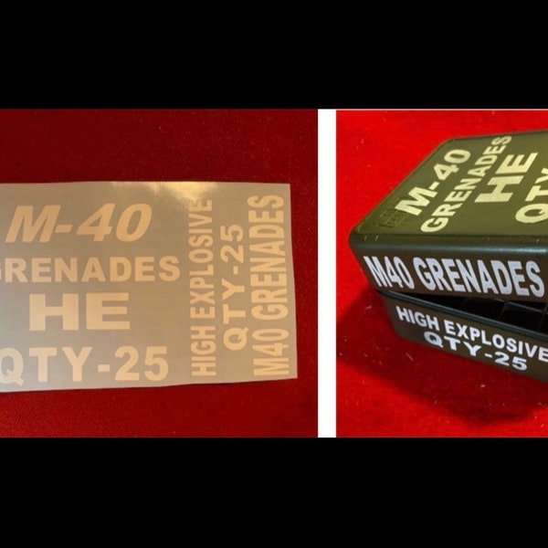 Colonial Marines Grenade Box Decal Set