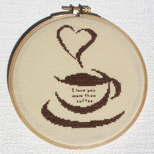 Cross stitch pattern pdf Coffee cup Instant Download