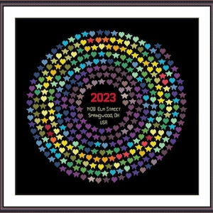 Temperature Spiral Cross Stitch Pattern PDF. Temperature Cross Stitch Chart Instant Download