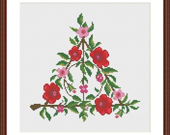 Harry Fan Art Floral - Always - Cross stitch pattern PDF Instant Download