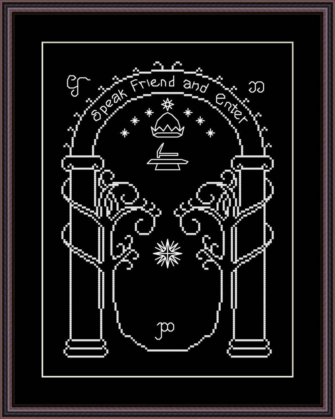 Lord of the Rings Doors of Durin / Gates of Moria / Elven Door Etsy