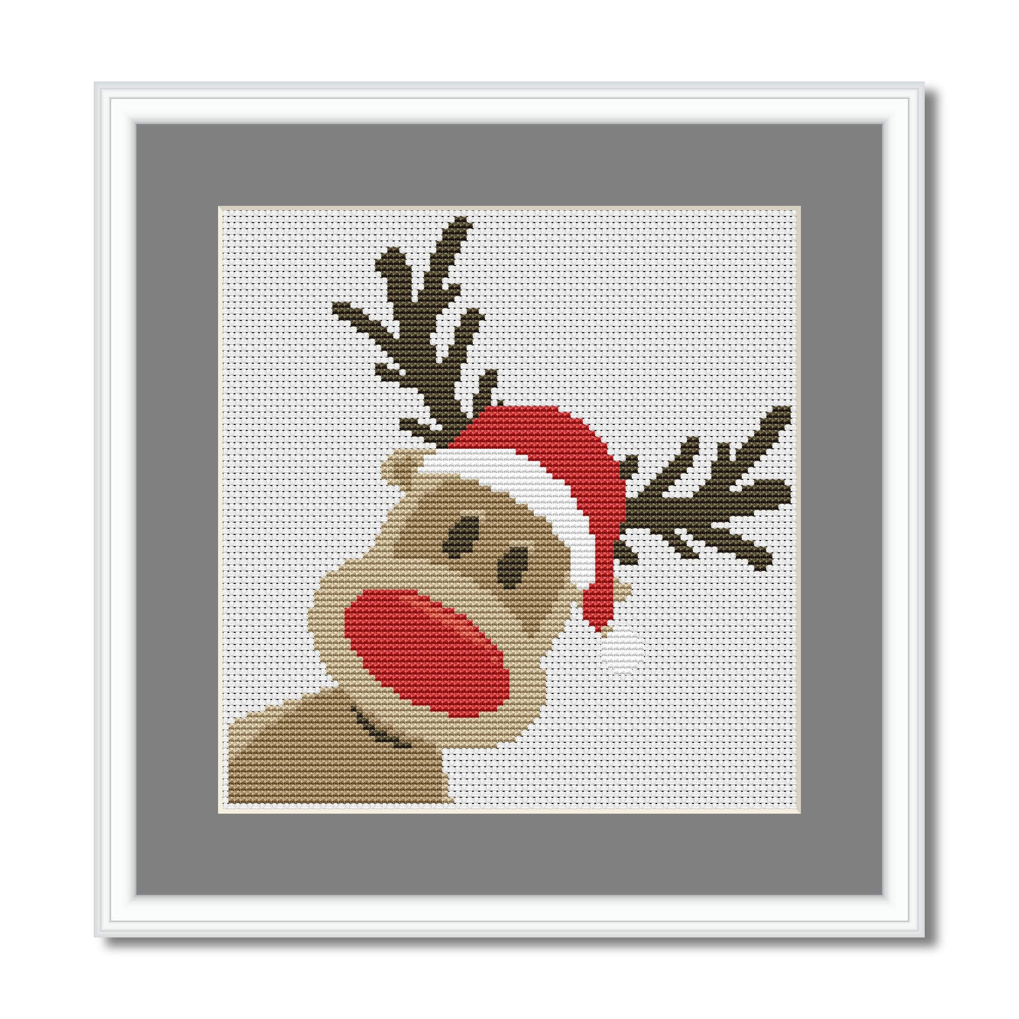 Christmas Cross Stitch Pattern, Reindeer Chart Instant Download - Etsy