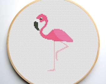Cross stitch pattern, Crochet Graph Pattern PDF Flamingo Instant Download