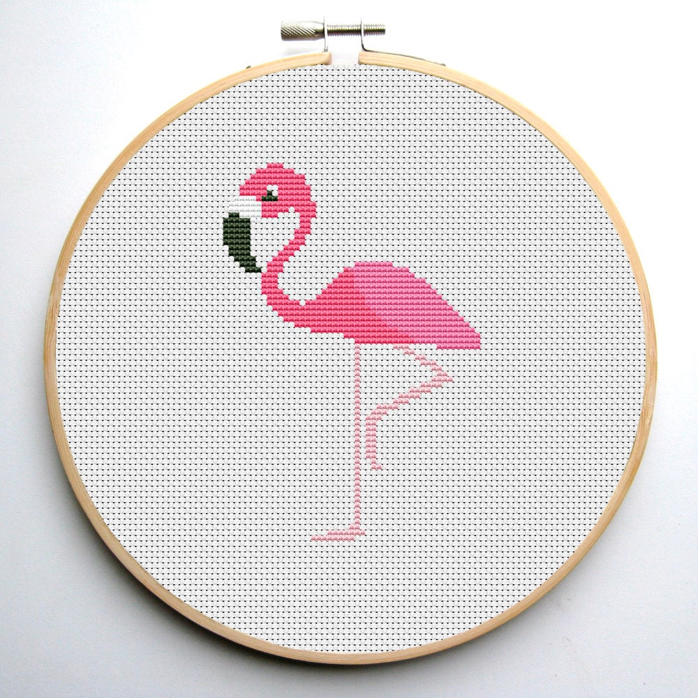 Cross stitch pattern Crochet Graph Pattern PDF Flamingo Etsy