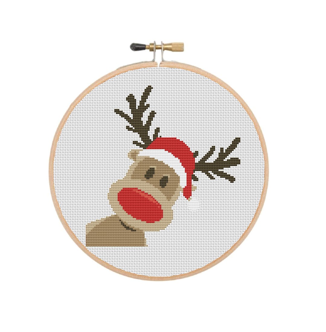 Christmas Cross Stitch Pattern, Reindeer Chart Instant Download - Etsy