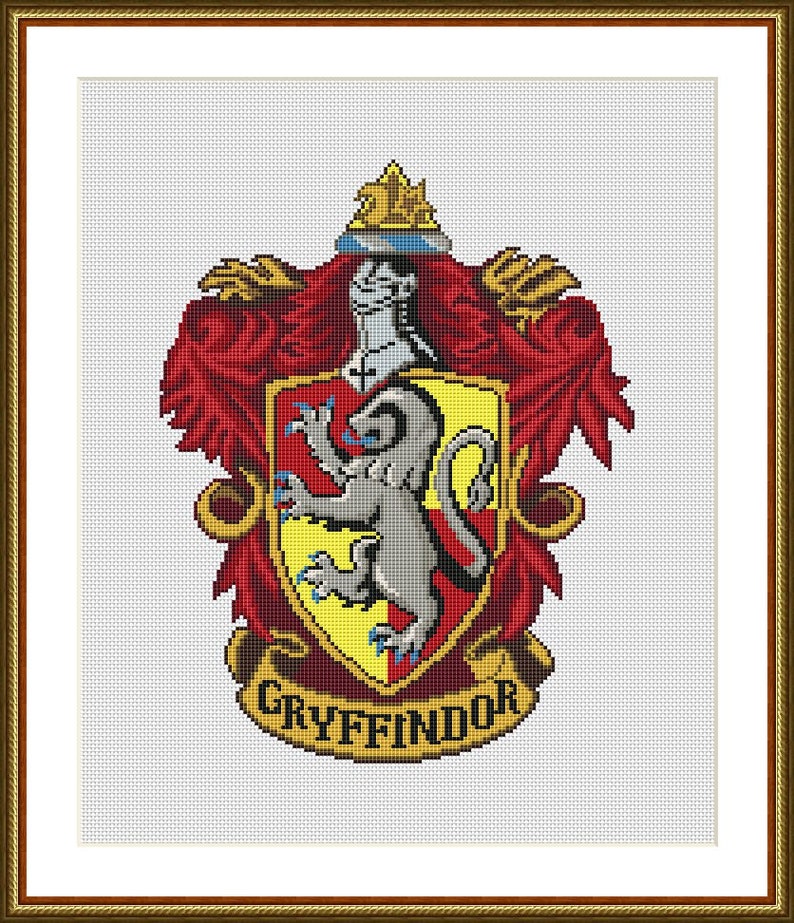 Gryffindor Crest 2 Harry Potter Cross stitch pattern PDF | Etsy