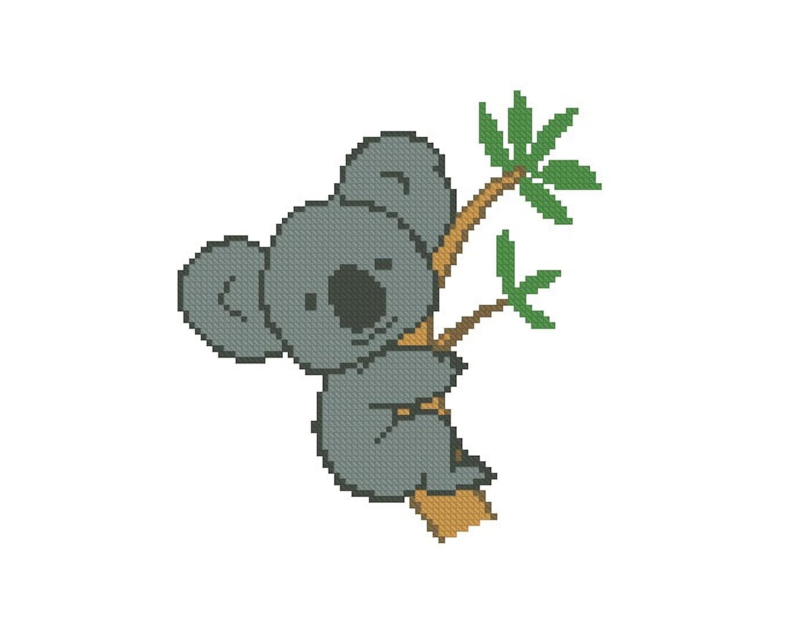 Cross stitch pattern PDF Cute Koala Instant Download Etsy España