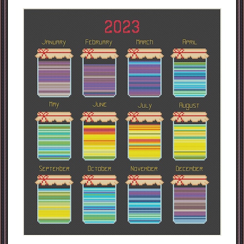 Temperature Big Jar Cross Stitch Pattern PDF. Temperature Etsy