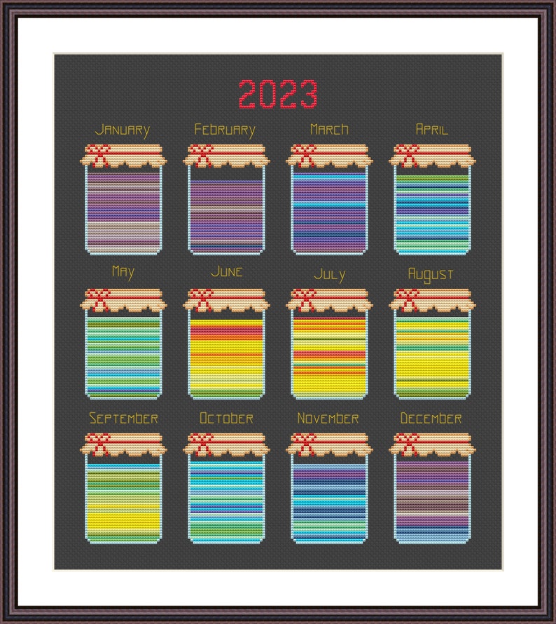 Temperature Jars Cross Stitch Pattern PDF. Temperature Cross Etsy