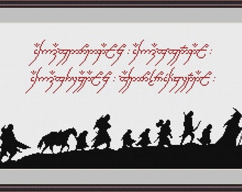 Lord Of The Rings Silhouette cross stitch pattern Instant Download PDF