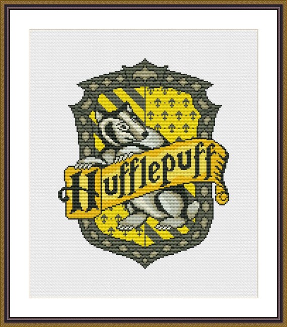Hufflepuff Crest Harry Potter Cross stitch pattern PDF | Etsy