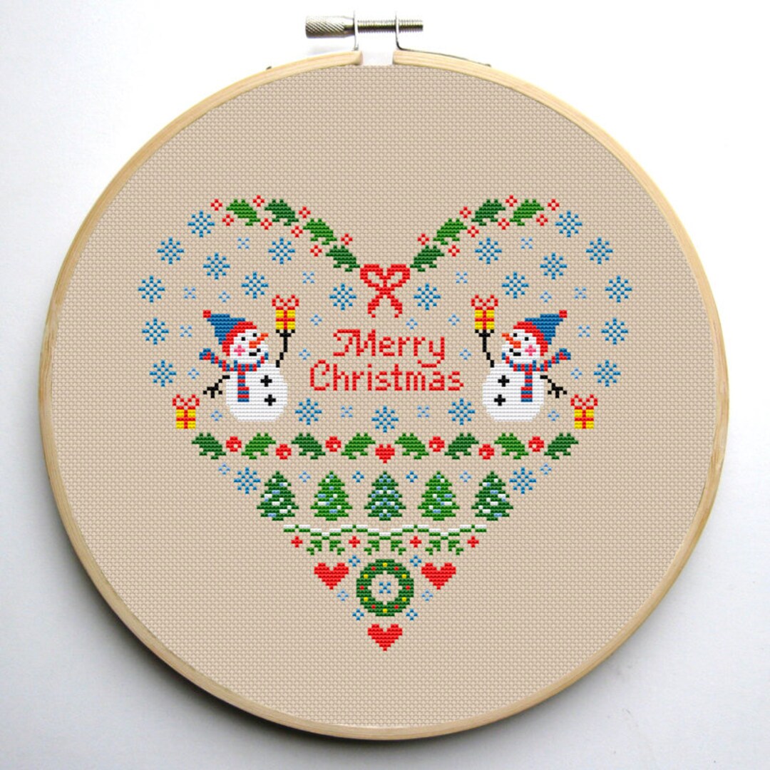 Christmas Hearts 2 Cross Stitch Pattern PDF Instant Download - Etsy