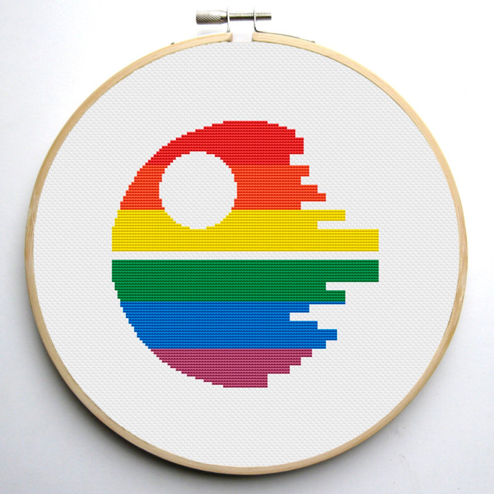Star Fan Art Modern Cross Stitch PDF Pattern Rainbow Space - Etsy