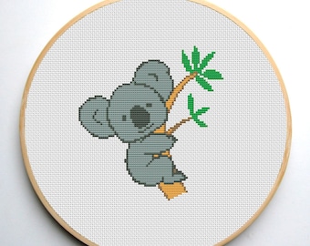 Cross stitch pattern PDF Cute Koala Instant Download