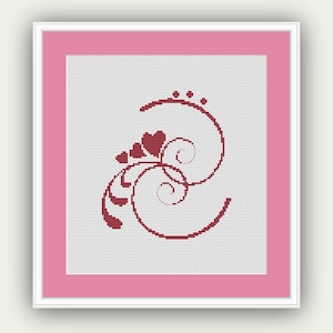 Wedding Cross stitch pattern PDF  Hearts Instant Download