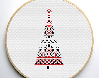 Christmas tree 2  - Modern Cross stitch pattern PDF Instant Download