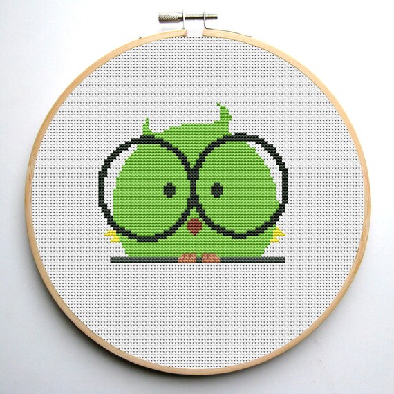 Items similar to Funny Cross stitch pattern PDF Bird with ...