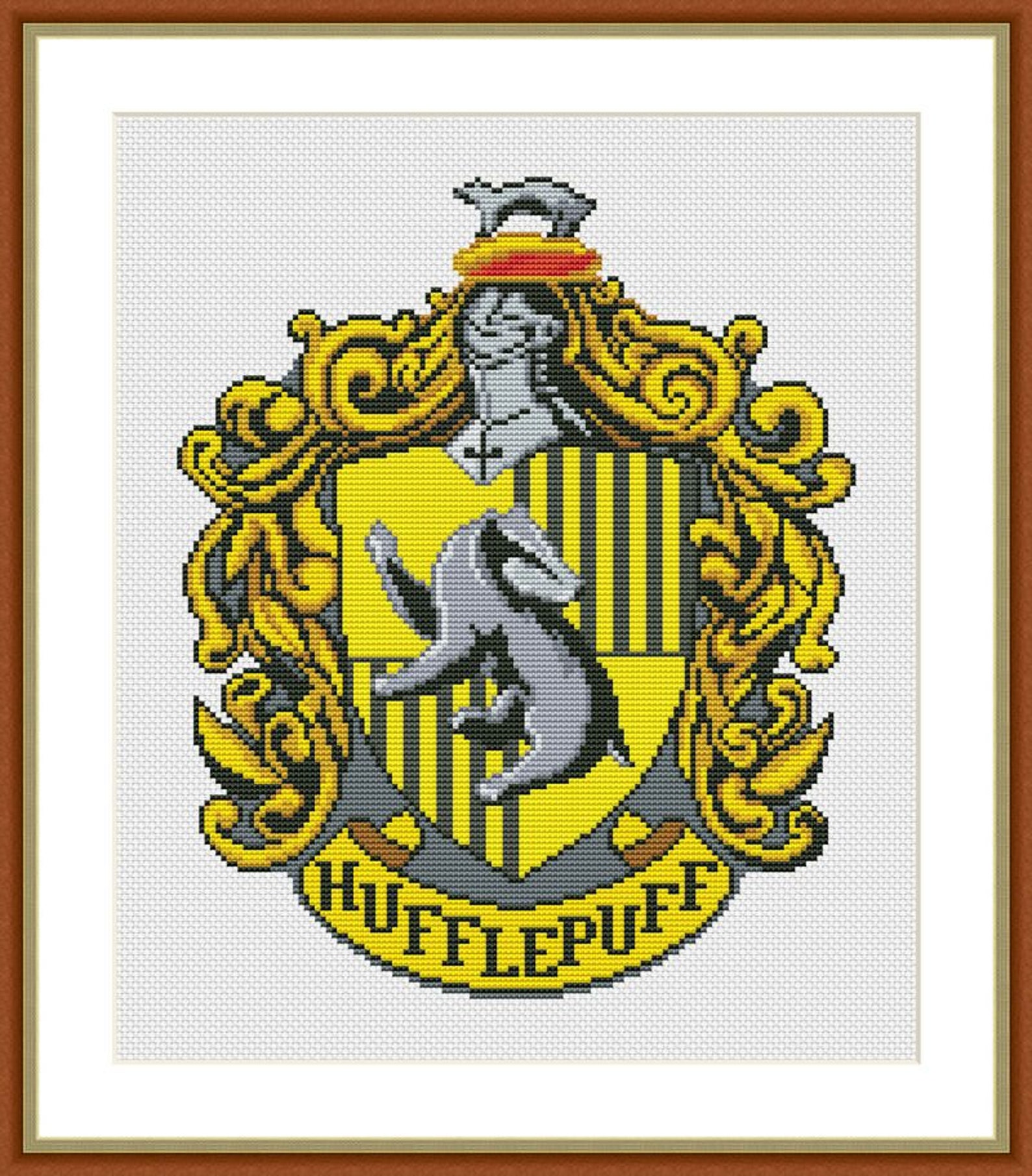 Hufflepuff Crest 2 Harry Potter Cross stitch pattern PDF | Etsy