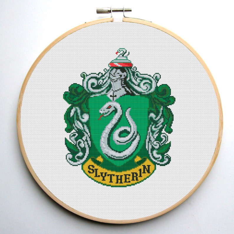 Slytherin crest 2 harry potter cross stitch pattern pdf etsy Slytherin crest 2 harry potter cross stitch pattern pdf etsy
