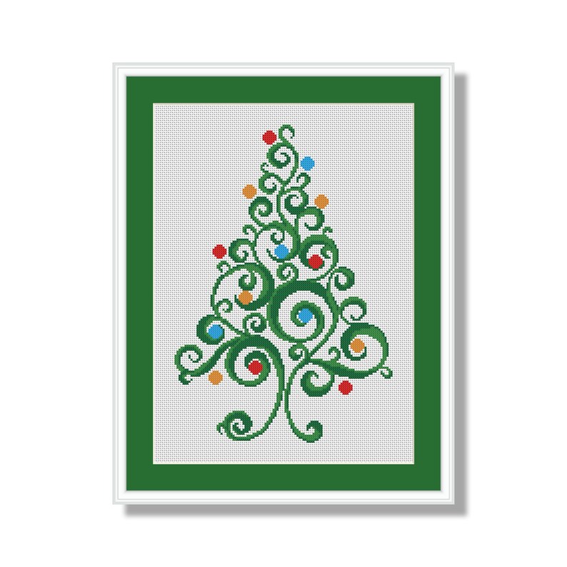 Christmas Tree 3 Cross Stitch Pattern PDF Instant Download Etsy