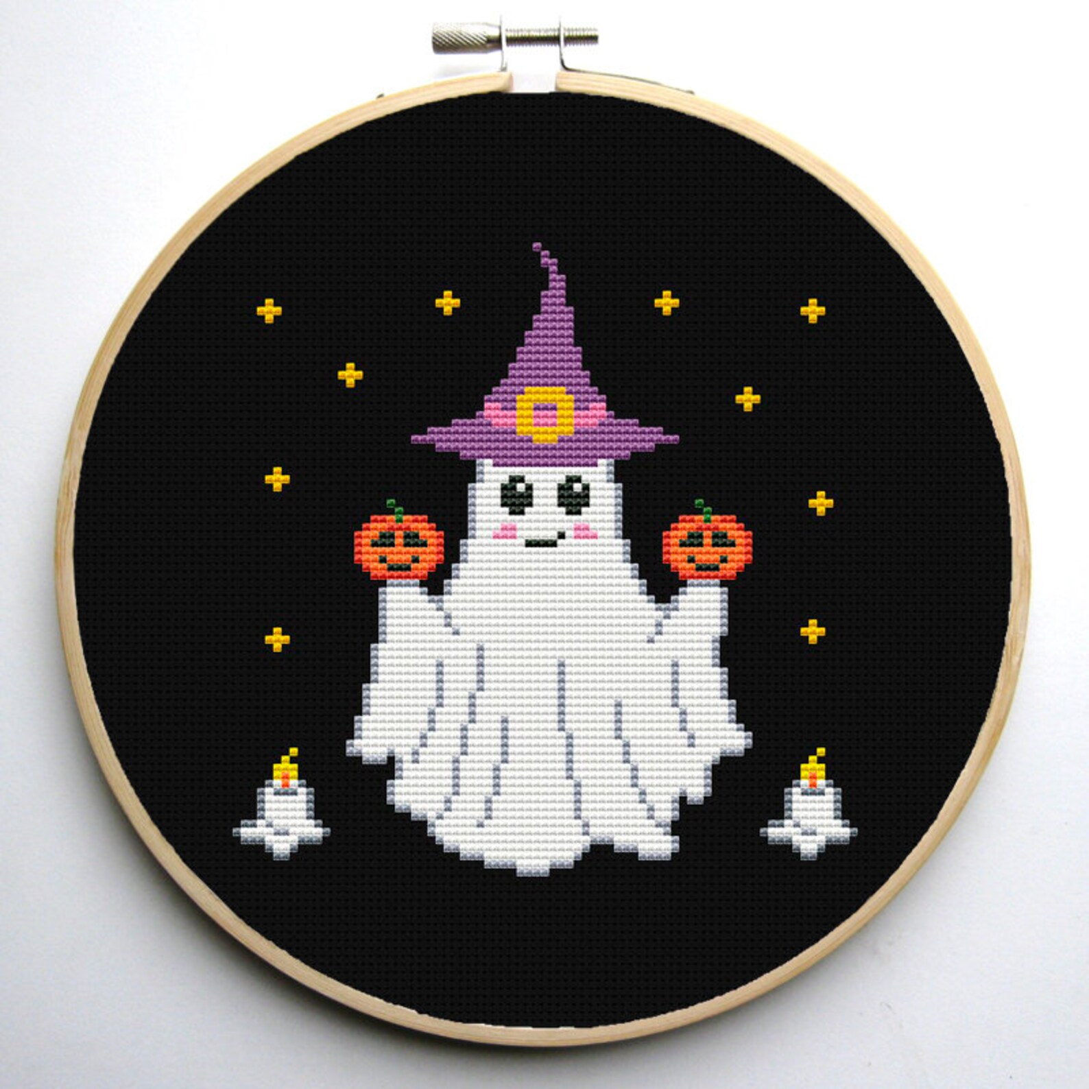 Cute Halloween Ghosts Set of 9 Cross Stitch Pattern PDF - Witchy, Witch ...