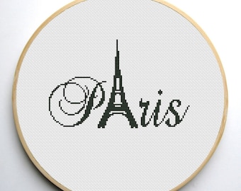 Cross stitch pattern PDF Paris Instant Download