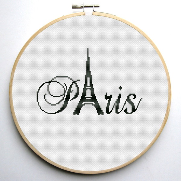Cross stitch pattern PDF Paris Instant Download