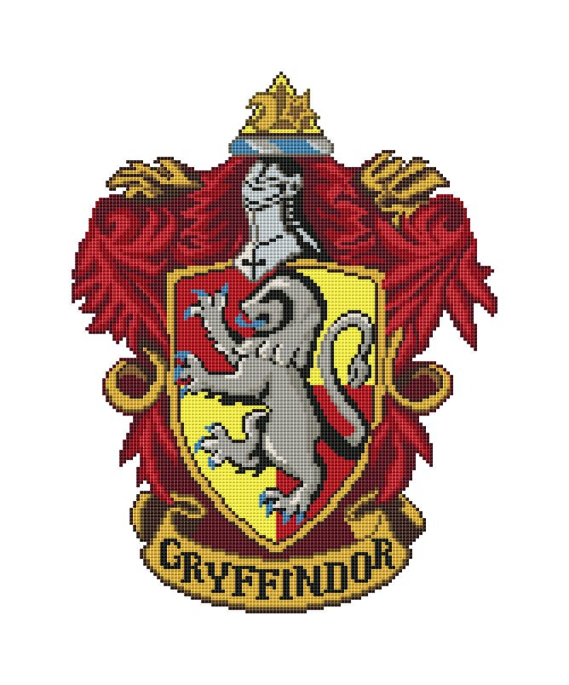 Gryffindor Crest 2 Harry Potter Cross stitch pattern PDF | Etsy