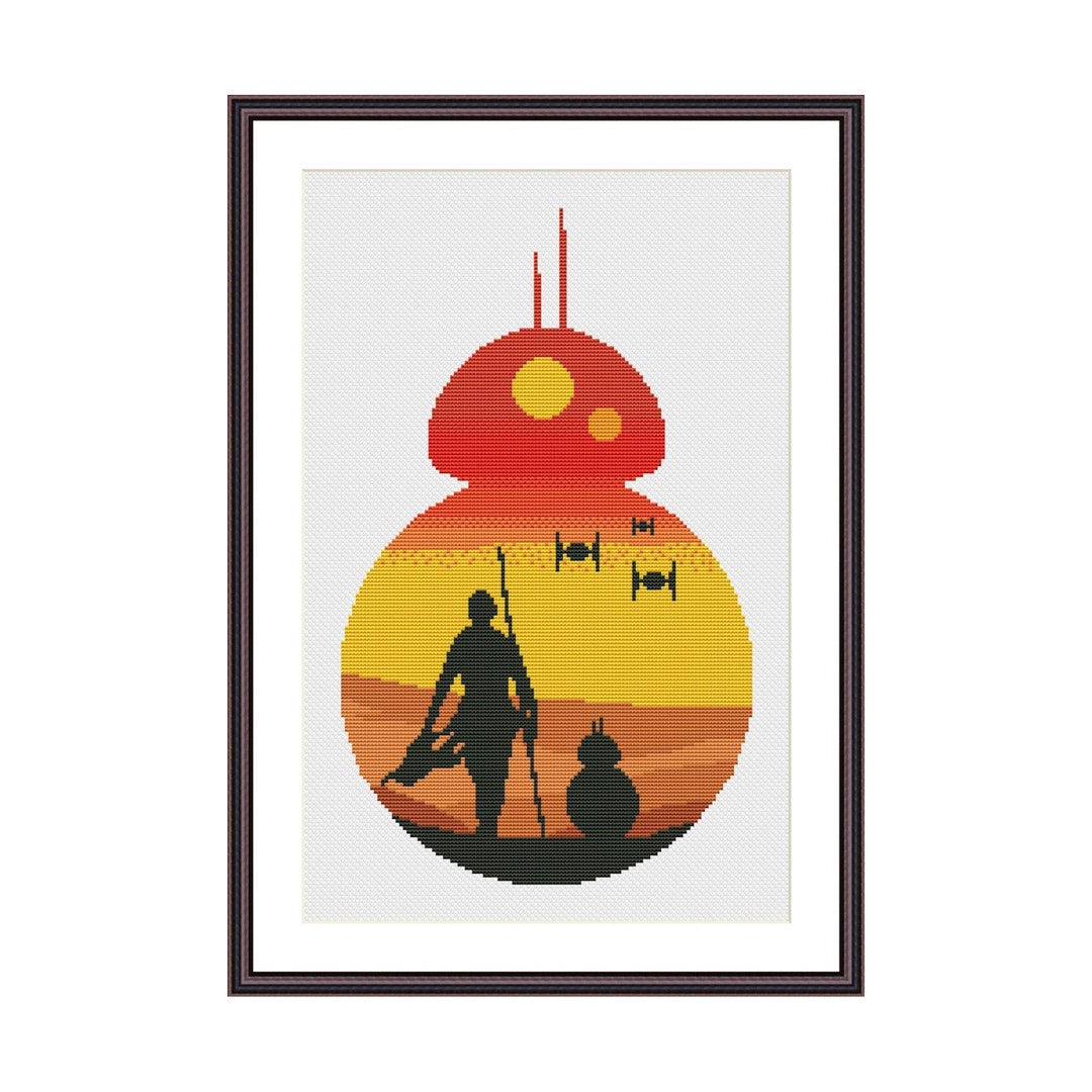 Star Fan Art Cross Stitch PDF Pattern Sunset Silhouette - Etsy