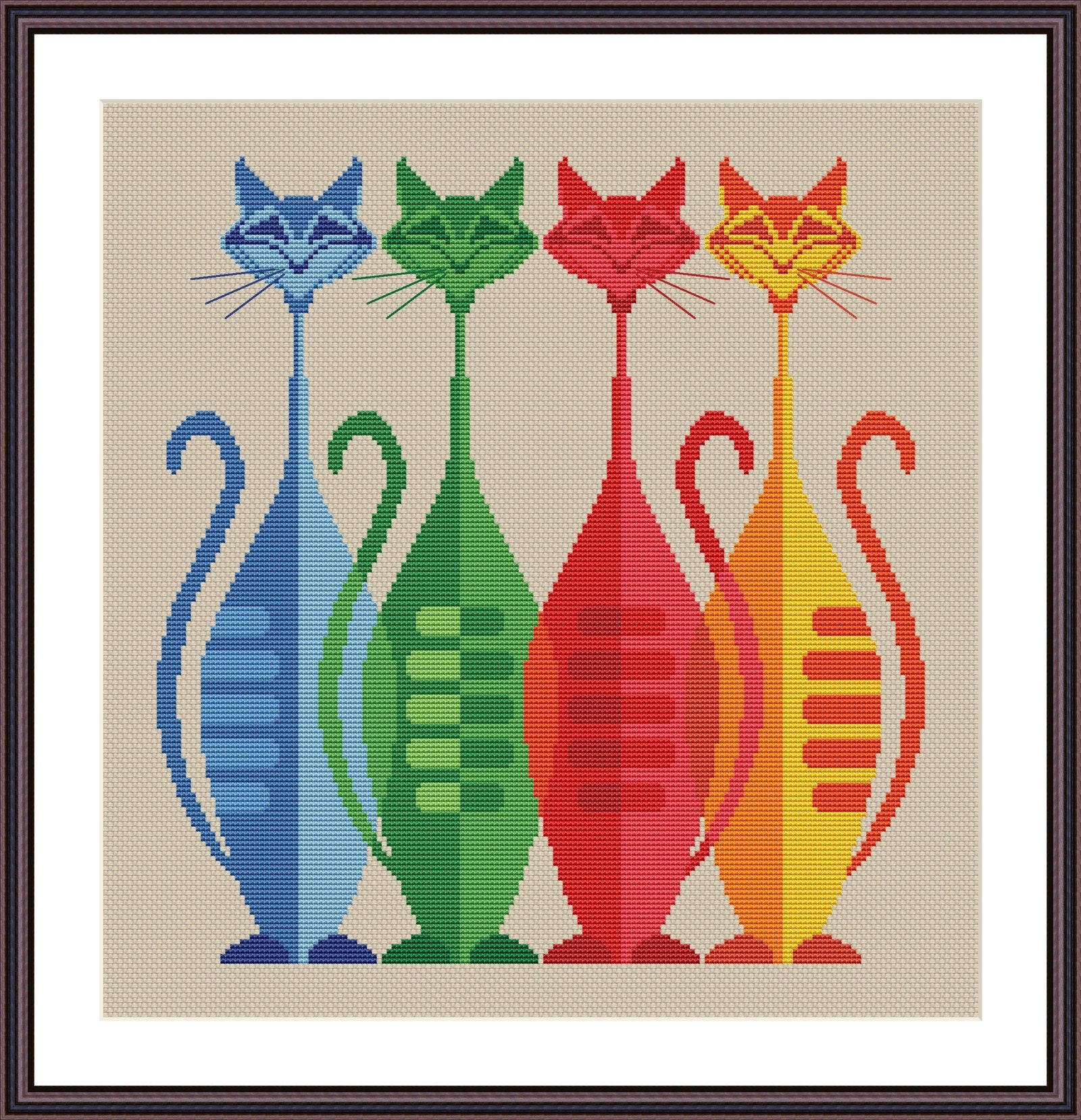 Cats Band - Cross Stitch Pattern PDF Instant Download - Etsy