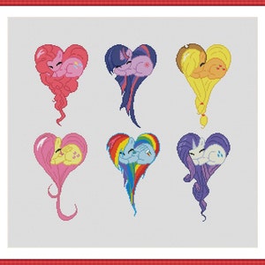 Cross stitch pattern PDF My Little Pony: Friendship Is Magic Heart Instant Download