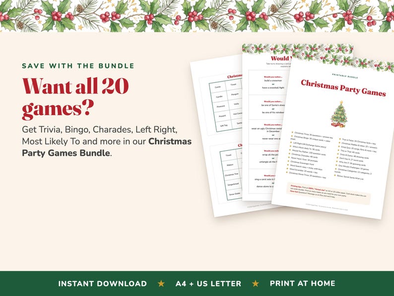 Never Have I Ever Christmas Game, 30 Prompts, Family Holiday Icebreaker (Digital Download) image 4